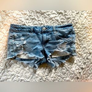 AE denim shorts